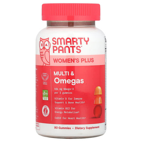 <img alt="SmartyPants, Womens Plus, Multi & Omegas Gummies, Strawberry, Orange, and Lemon Creme, 90 Gummies" title="SmartyPants, Womens Plus, Multi & Omegas Gummies, Strawberry, Orange, and Lemon Creme, 90 Gummies,817053023982"