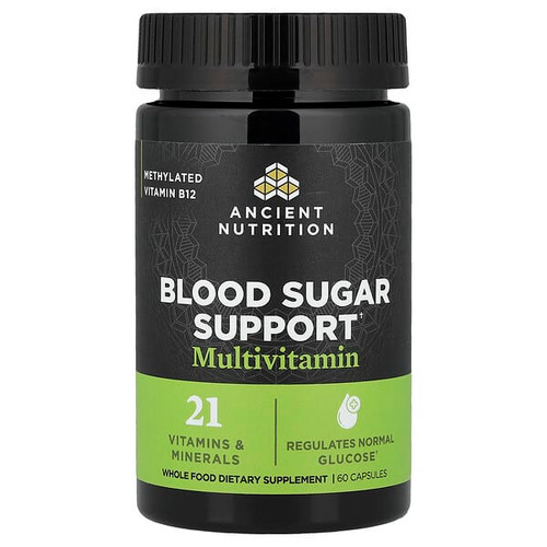<img alt="Ancient Nutrition, Blood Sugar Support Multivitamin, 60 Capsules" title="Ancient Nutrition, Blood Sugar Support Multivitamin, 60 Capsules,816401028754"