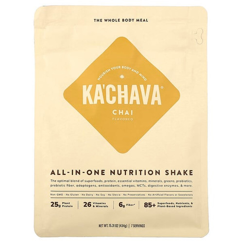<img alt="KaChava, All-In-One Nutrition Shake, Chai, 15.31 oz (434 g)" title="KaChava, All-In-One Nutrition Shake, Chai, 15.31 oz (434 g),851139005349"