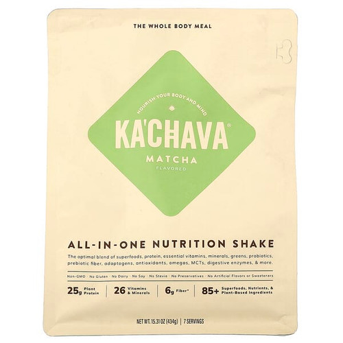 <img alt="KaChava, All-In-One Nutrition Shake, Matcha, 15.31 oz (434 g)" title="KaChava, All-In-One Nutrition Shake, Matcha, 15.31 oz (434 g),851139005356"