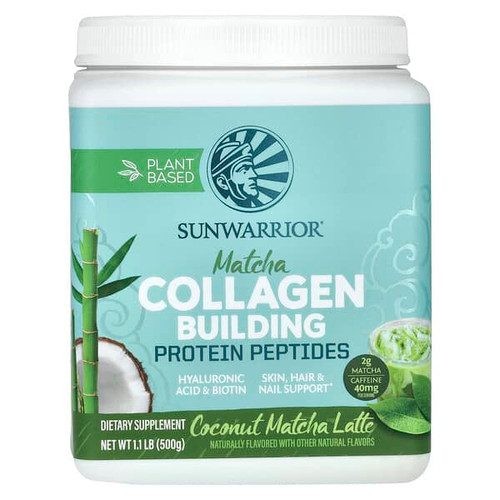 <img alt="Sunwarrior, Collagen Building Protein Peptides, Coconut Matcha Latte, 1.1 lb (500 g)" title="Sunwarrior, Collagen Building Protein Peptides, Coconut Matcha Latte, 1.1 lb (500 g),810100920869"