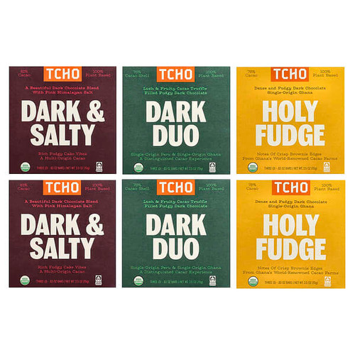 <img alt="TCHO, Dark Chocolate Gift Box, 18 Bars, 0.83 oz Each" title="TCHO, Dark Chocolate Gift Box, 18 Bars, 0.83 oz Each,812603019934"