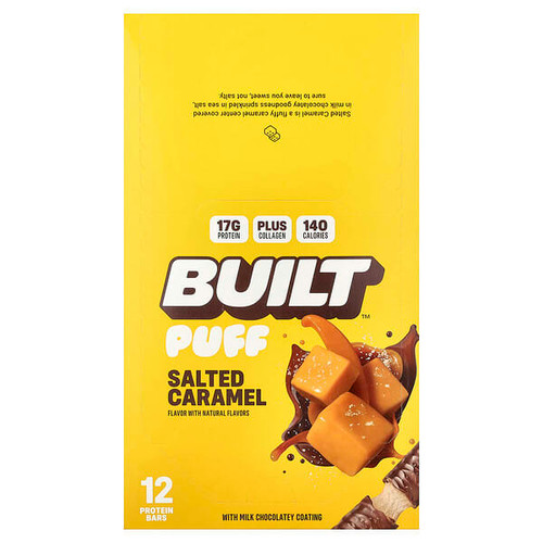 <img alt="Built, Puff, Protein Bars, Salted Caramel, 12 Bars, 1.41 oz (40 g) Each" title="Built, Puff, Protein Bars, Salted Caramel, 12 Bars, 1.41 oz (40 g) Each,840229305780"