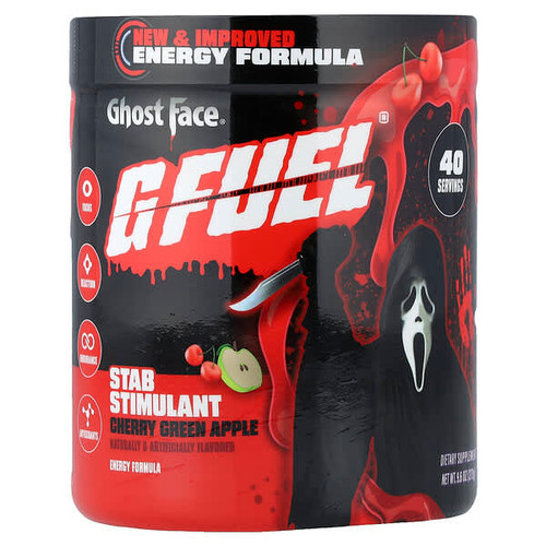 <img alt="G FUEL, Energy Formula, Ghost Face, Cherry Green Apple, 9.6 oz (272 g)" title="G FUEL, Energy Formula, Ghost Face, Cherry Green Apple, 9.6 oz (272 g),810124605865"