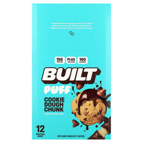 <img alt="Built, Puff, Protein Bars, Cookie Dough Chunk, 12 Bars, 1.55 oz (44 g) Each" title="Built, Puff, Protein Bars, Cookie Dough Chunk, 12 Bars, 1.55 oz (44 g) Each,840229303342"