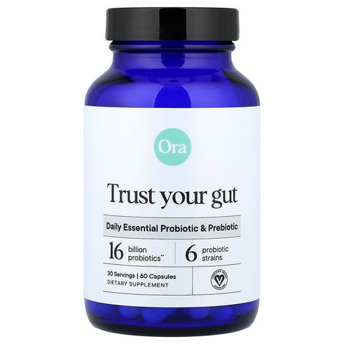 <img alt="Ora, Trust Your Gut, Daily Essential Probiotic & Prebiotic, 60 Capsules" title="Ora, Trust Your Gut, Daily Essential Probiotic & Prebiotic, 60 Capsules,856720007665"