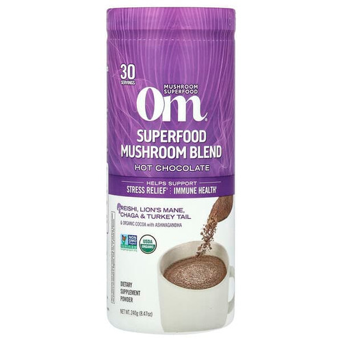 <img alt="Om Mushrooms, Superfood Mushroom Blend, Hot Chocolate, 8.47 oz (240 g)" title="Om Mushrooms, Superfood Mushroom Blend, Hot Chocolate, 8.47 oz (240 g),850011996898"