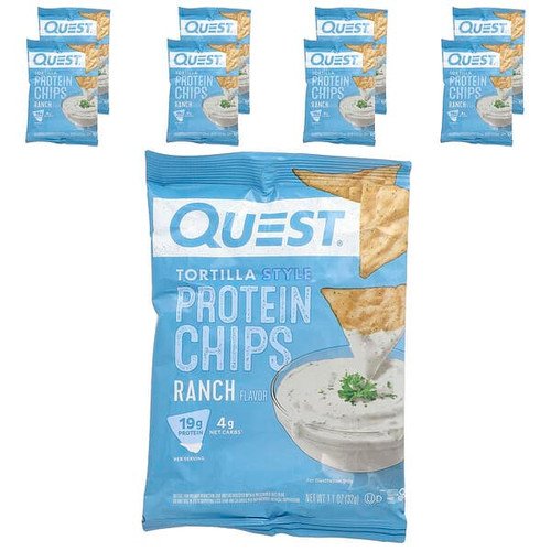 <img alt="Quest Nutrition, Tortilla Style Protein Chips, Ranch, 8 Bags, 1.1 oz (32 g) Each" title="Quest Nutrition, Tortilla Style Protein Chips, Ranch, 8 Bags, 1.1 oz (32 g) Each,888849010301"