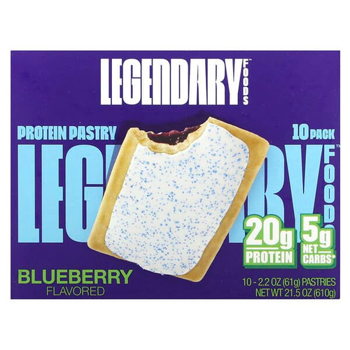 <img alt="Legendary Foods, Protein Pastry, Blueberry, 10 Pack, 2.2 oz (61 g) Each" title="Legendary Foods, Protein Pastry, Blueberry, 10 Pack, 2.2 oz (61 g) Each,810035970991"