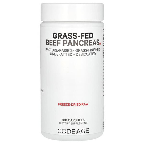 <img alt="Codeage, Grass-Fed Beef Pancreas, 180 Capsules (500 mg per Capsule)" title="Codeage, Grass-Fed Beef Pancreas, 180 Capsules (500 mg per Capsule),853919008113"