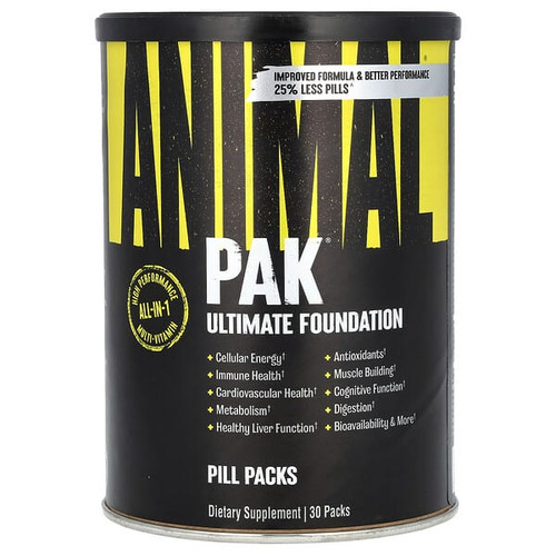 <img alt="Animal, PAK, Ultimate Foundation, 30 Packs" title="Animal, PAK, Ultimate Foundation, 30 Packs,039442000408"
