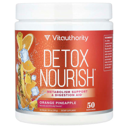 <img alt="Vitauthority, Detox Nourish, Orange Pineapple, 10.6 oz (300 g)" title="Vitauthority, Detox Nourish, Orange Pineapple, 10.6 oz (300 g),856360008848"