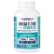 <img alt="OceanBlue, Professional, Omega-3 2100 With Vitamin D, Orange, 120 Softgels" title="OceanBlue, Professional, Omega-3 2100 With Vitamin D, Orange, 120 Softgels,850001449045"