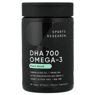 <img alt="Sports Research, DHA 700 Omega-3, Plant-Based, 90 Veggie Softgels" title="Sports Research, DHA 700 Omega-3, Plant-Based, 90 Veggie Softgels,023249093664"