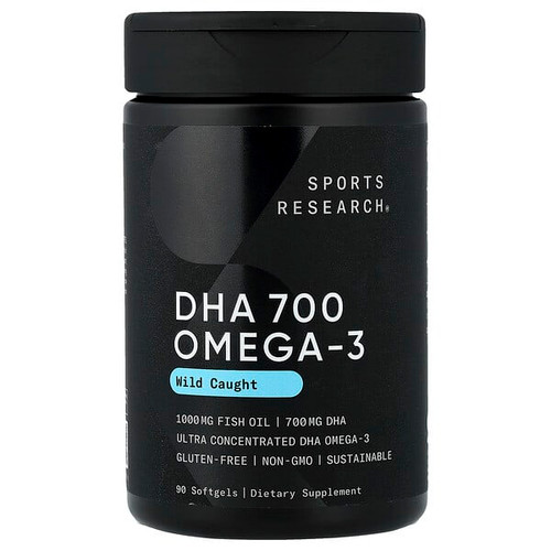 <img alt="Sports Research, DHA 700 Omega-3, Wild Caught, 90 Softgels" title="Sports Research, DHA 700 Omega-3, Wild Caught, 90 Softgels,023249093671"