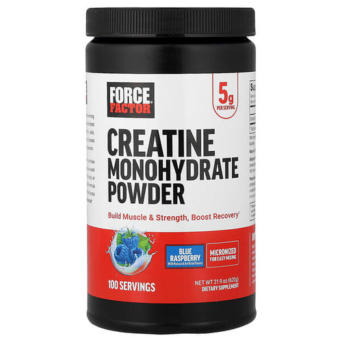 <img alt="Force Factor, Creatine Monohydrate Powder, Blue Raspberry, 21.9 oz (620 g)" title="Force Factor, Creatine Monohydrate Powder, Blue Raspberry, 21.9 oz (620 g),810126663566"