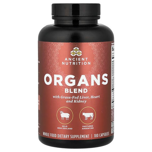 <img alt="Ancient Nutrition, Organs Blend, 180 Capsules" title="Ancient Nutrition, Organs Blend, 180 Capsules,816401026316"