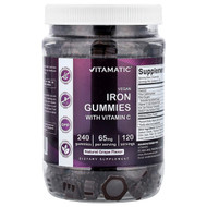<img alt="Vitamatic, Vegan Iron Gummies with Vitamin C, Grape, 240 Gummies" title="Vitamatic, Vegan Iron Gummies with Vitamin C, Grape, 240 Gummies,810078475590"