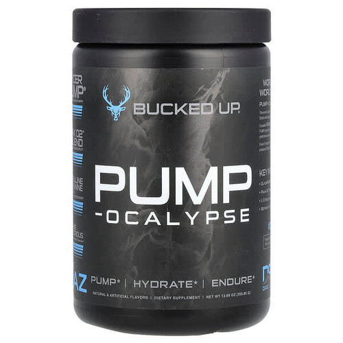 <img alt="Bucked Up, Pump-Ocalypse, Blue Raz, 13.69 oz (359.85 g)" title="Bucked Up, Pump-Ocalypse, Blue Raz, 13.69 oz (359.85 g),811374033279"