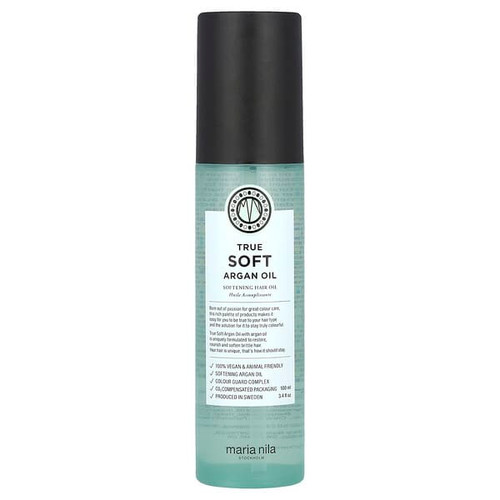 <img alt="Maria Nila, True Soft Argan Oil, Softening Hair Oil , 3.4 fl oz (100 ml)" title="Maria Nila, True Soft Argan Oil, Softening Hair Oil , 3.4 fl oz (100 ml),7391681036376"