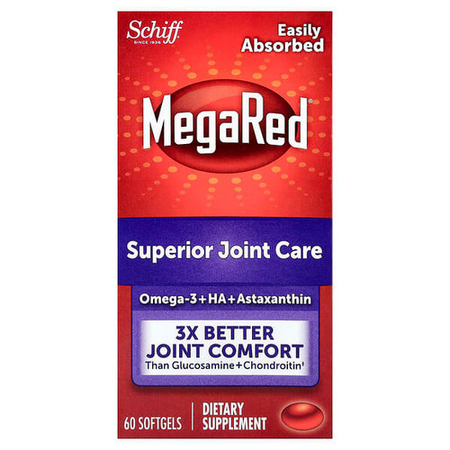<img alt="Schiff, MegaRed, Superior Joint Care, 60 Softgels" title="Schiff, MegaRed, Superior Joint Care, 60 Softgels,020525104823"