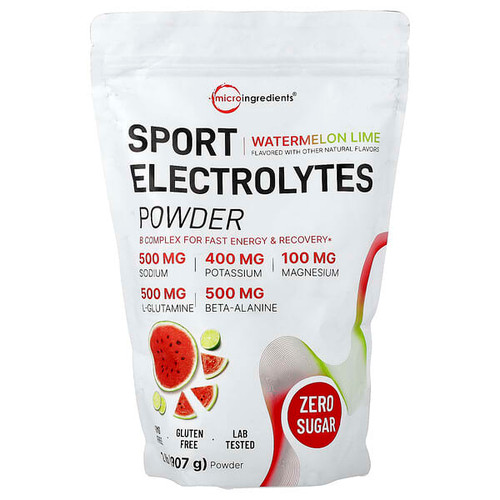 <img alt="Micro Ingredients, Sport Electrolytes Powder, Watermelon Lime, 2 lbs (907 g)" title="Micro Ingredients, Sport Electrolytes Powder, Watermelon Lime, 2 lbs (907 g),850074438823"