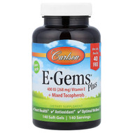 <img alt="Carlson, E-Gems Plus, 140 Soft Gels" title="Carlson, E-Gems Plus, 140 Soft Gels,088395004490"