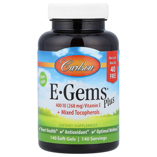 <img alt="Carlson, E-Gems Plus, 140 Soft Gels" title="Carlson, E-Gems Plus, 140 Soft Gels,088395004490"