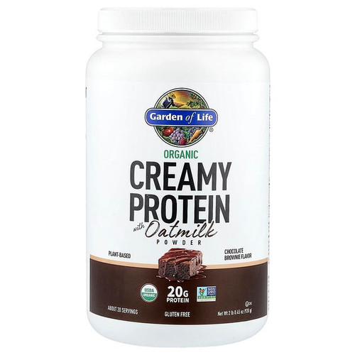 <img alt="Garden of Life, Organic Creamy Protein with Oatmilk Powder, Chocolate Brownie, 2 lb 0.45 oz (920 g)" title="Garden of Life, Organic Creamy Protein with Oatmilk Powder, Chocolate Brownie, 2 lb 0.45 oz (920 g),658010132718"