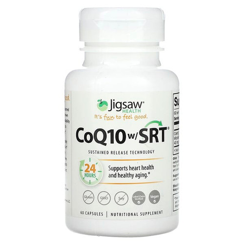 <img alt="Jigsaw Health, CoQ10 w- SRT, 60 Capsules (100 mg per Capsule)" title="Jigsaw Health, CoQ10 w- SRT, 60 Capsules (100 mg per Capsule),876634001634"