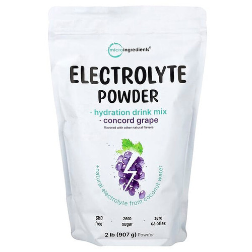 <img alt="Micro Ingredients, Electrolyte Powder, Concord Grape, 2 lb (907 g)" title="Micro Ingredients, Electrolyte Powder, Concord Grape, 2 lb (907 g),850056167536"