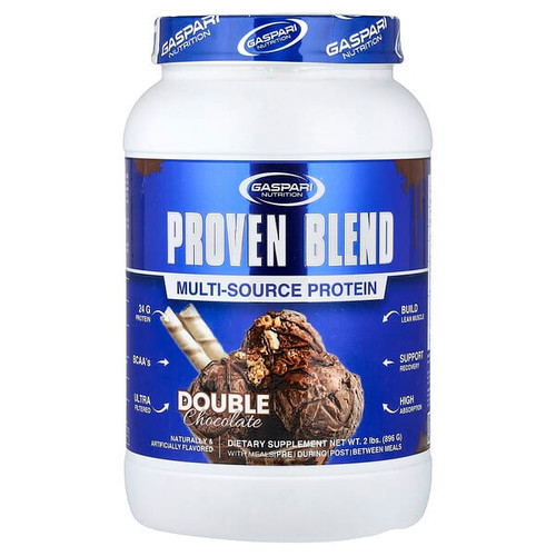 <img alt="Gaspari Nutrition, Proven Blend Multi-Source Protein, Double Chocolate, 2 lbs (896 g)" title="Gaspari Nutrition, Proven Blend Multi-Source Protein, Double Chocolate, 2 lbs (896 g),646511001220"