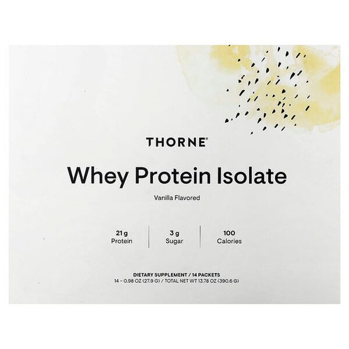 <img alt="Thorne, Whey Protein Isolate, Vanilla, 14 Packets, 0.98 oz (27.9 g) Each" title="Thorne, Whey Protein Isolate, Vanilla, 14 Packets, 0.98 oz (27.9 g) Each,693749015215"