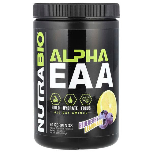<img alt="NutraBio, Alpha EAA, Blueberry Lemonade, 0.87 lb (395 g)" title="NutraBio, Alpha EAA, Blueberry Lemonade, 0.87 lb (395 g),649908215903"