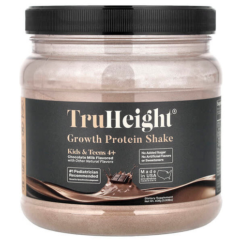 <img alt="TruHeight, Growth Protein Shake, Kids & Teens 4+, Chocolate Milk, 0.9 lbs (408 g)" title="TruHeight, Growth Protein Shake, Kids & Teens 4+, Chocolate Milk, 0.9 lbs (408 g),860010475539"