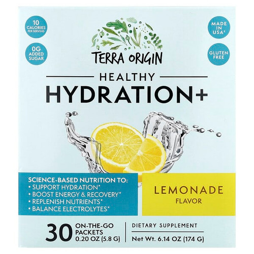 <img alt="Terra Origin, Healthy Hydration+, Lemonade, 30 On The Go Packets, 0.20 oz (5.8 g) Each" title="Terra Origin, Healthy Hydration+, Lemonade, 30 On The Go Packets, 0.20 oz (5.8 g) Each,860011899266"