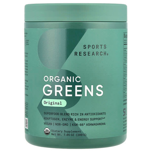 <img alt="Sports Research, Organic Greens, Original, 7.05 oz (200 g)" title="Sports Research, Organic Greens, Original, 7.05 oz (200 g),023249092001"