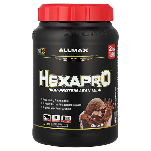 <img alt="ALLMAX, Hexapro, High-Protein Lean Meal, Chocolate, 2 lbs (907 g)" title="ALLMAX, Hexapro, High-Protein Lean Meal, Chocolate, 2 lbs (907 g),665553228457"