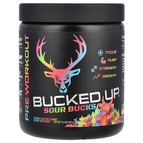 <img alt="Bucked Up, Pre-Workout, Sour Bucks, Sour Gummy Candy, 11.5 oz (327 g)" title="Bucked Up, Pre-Workout, Sour Bucks, Sour Gummy Candy, 11.5 oz (327 g),811374039585"
