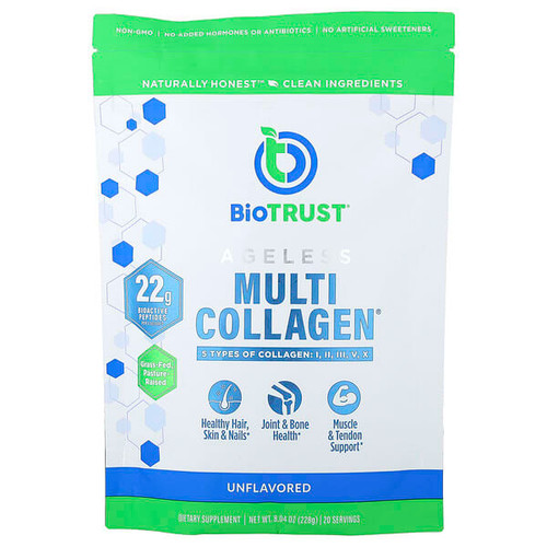 <img alt="BioTRUST, Ageless Multi-Collagen, Unflavored, 8.04 oz (228 g)" title="BioTRUST, Ageless Multi-Collagen, Unflavored, 8.04 oz (228 g),096802960499"