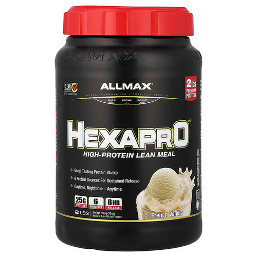 <img alt="ALLMAX, Hexapro, High-Protein Lean Meal, French Vanilla, 2 lbs (907 g)" title="ALLMAX, Hexapro, High-Protein Lean Meal, French Vanilla, 2 lbs (907 g),665553228464"