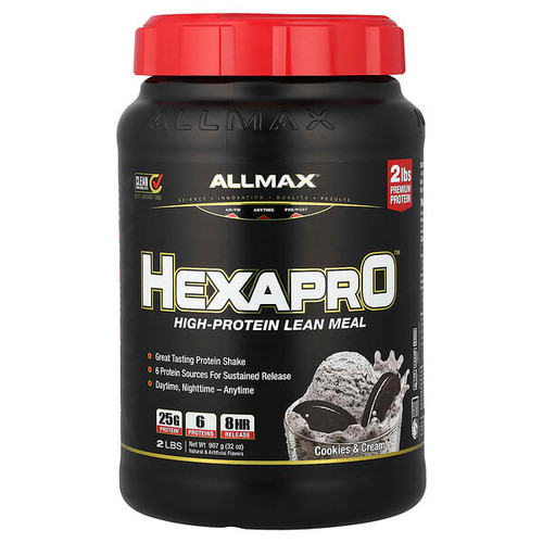 <img alt="ALLMAX, Hexapro, High-Protein Lean Meal, Cookies & Cream, 2 lbs (907 g)" title="ALLMAX, Hexapro, High-Protein Lean Meal, Cookies & Cream, 2 lbs (907 g),665553228471"