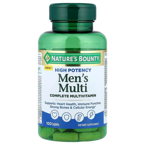 <img alt="Natures Bounty, Mens Multi, Complete Multivitamin, High Potency, 100 Caplets" title="Natures Bounty, Mens Multi, Complete Multivitamin, High Potency, 100 Caplets,074312016905"