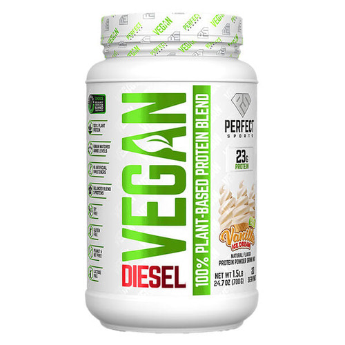 <img alt="PERFECT Sports, Vegan Diesel, 100% Plant-Based Protein Blend, Vanilla Ice Cream, 1.5 lb (700 g)" title="PERFECT Sports, Vegan Diesel, 100% Plant-Based Protein Blend, Vanilla Ice Cream, 1.5 lb (700 g),699097754660"