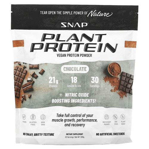 <img alt="Snap Supplements, Plant Protein, Vegan Protein Powder, Chocolate, 939 g" title="Snap Supplements, Plant Protein, Vegan Protein Powder, Chocolate, 939 g,850039253447"