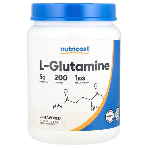 <img alt="Nutricost, L-Glutamine, Unflavored, 35.7 oz (1 kg)" title="Nutricost, L-Glutamine, Unflavored, 35.7 oz (1 kg),810014675244"