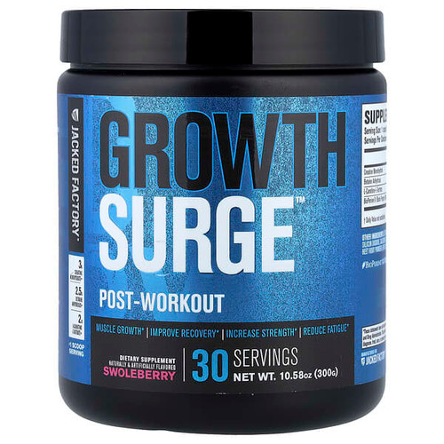 <img alt="Jacked Factory, Growth Surge, Post-Workout, Swoleberry, 10.58 oz (300 g)" title="Jacked Factory, Growth Surge, Post-Workout, Swoleberry, 10.58 oz (300 g),040232661723"