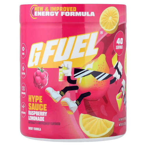 <img alt="G FUEL, Energy Formula, Hype Sauce, Raspberry Lemonade, 8.7 oz (248 g)" title="G FUEL, Energy Formula, Hype Sauce, Raspberry Lemonade, 8.7 oz (248 g),810124605698"