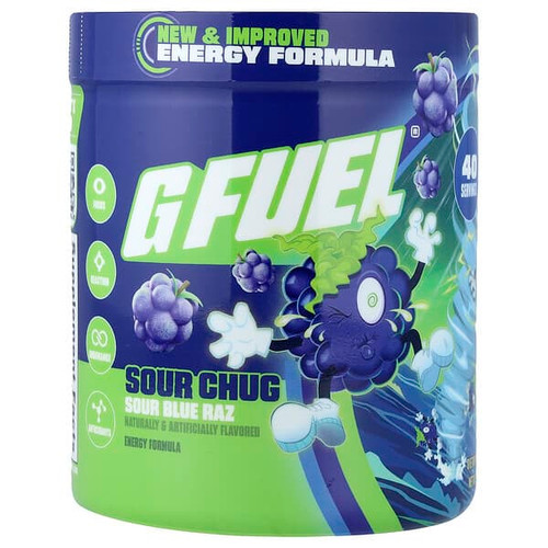 <img alt="G FUEL, Energy Formula, Sour Chug, Sour Blue Raz, 9.6 oz (272 g)" title="G FUEL, Energy Formula, Sour Chug, Sour Blue Raz, 9.6 oz (272 g),810124605872"