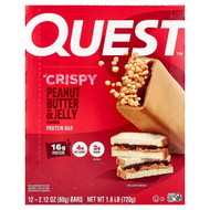<img alt="Quest Nutrition, Protein Bar, Crispy Peanut Butter & Jelly, 12 Bars, 2.12 oz (60 g) Each" title="Quest Nutrition, Protein Bar, Crispy Peanut Butter & Jelly, 12 Bars, 2.12 oz (60 g) Each,888849016747"